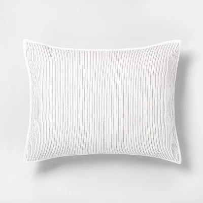 Microstripe Pillow Sham Cream/Gray - Hearth & Handâ„¢ With Magnolia - Image 3