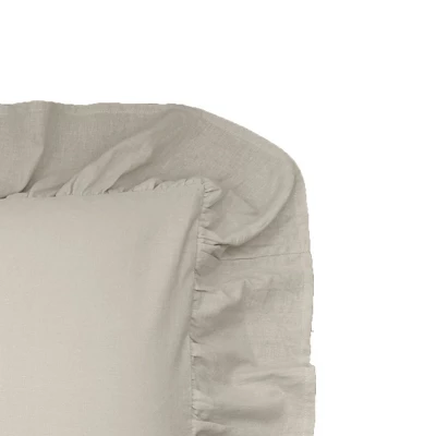 C&F Home Ruffled Euro Sham Natural