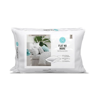Standard/Queen 2pk Flat No More Bed Pillow - Martha Stewart - Image 6