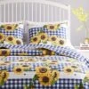 Sunflower Quilted Reversible Pillow Sham Gold By Barefoot Bungalow