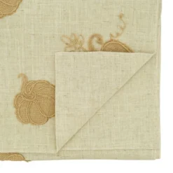 Saro Lifestyle Fall Table Runner With Pumpkins Design, Beige, 16" X 70"