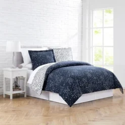 Southshore Fine Living Botanical Leaves Oversized Reversible Ultra-soft Duvet Cover Set With Shams