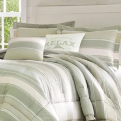 5pc Serenity Comforter & Sham Set Green -Tommy Bahama