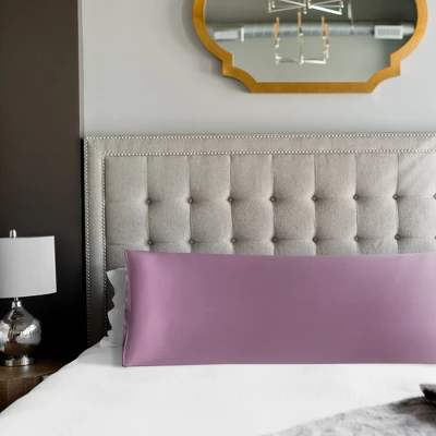 2 Pcs Body 20"x54" Satin Silky For Hair And Skin Pillowcase Mauve - PiccoCasa