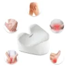 TRAKK Ergonomic Knee Pillow Support Memory Foam Sleeping On Side, Cushion, Pregnancy Pillow With Removable Washable Cover