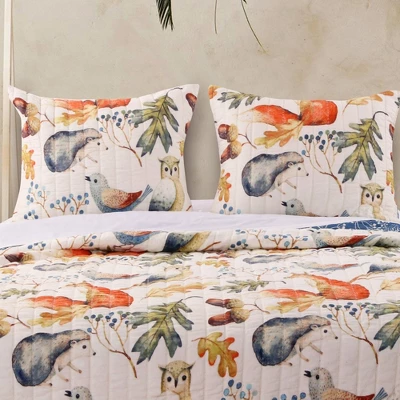 Willow Forest Creatures Perfect Pillow Sham Multicolor By Barefoot Bungalow - Image 4