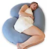 PharMeDoc Pregnancy Pillows C-Shape Full Body Maternity Pillow, Organic Cotton Cover