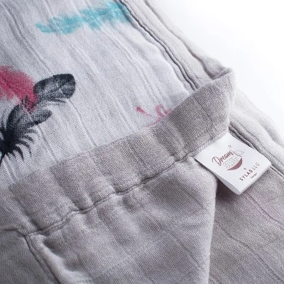 DreamShip 47'' X 47'' Silky Feathers Bamboo Rayon 4-Layer Breathable Muslin - Image 3