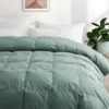 Peace Nest Organic Cotton Down Feather Comforter Duvet Insert, Green