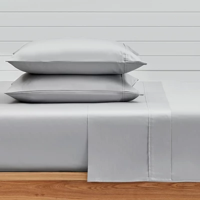 Gray Sateen Queen 4pc Sheet Set - Levtex Home
