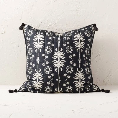 Palm Frond Printed Quilt Sham Black/Off-White - Opalhouse™ Designed With Jungalow™ - Image 4