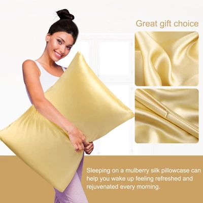 2Pc Mulberry Silk For Hair Health Pillow Cases - PiccoCasa - Image 2
