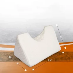 Cheer Collection Memory Foam Cervical Neck Pillow With Washable Cover - White (13" X 6" X 6")