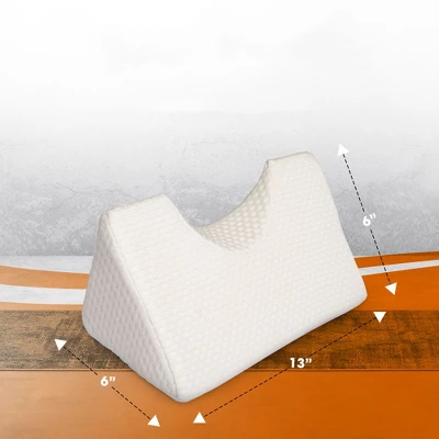 Cheer Collection Memory Foam Cervical Neck Pillow With Washable Cover - White (13" X 6" X 6")