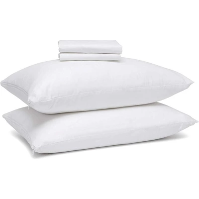 The Grand Zippered Poly/Cotton Pillow Protector Set Of 6 White - Standard