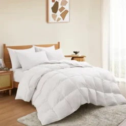 Peace Nest All Season White Goose Feather And Down Comforter