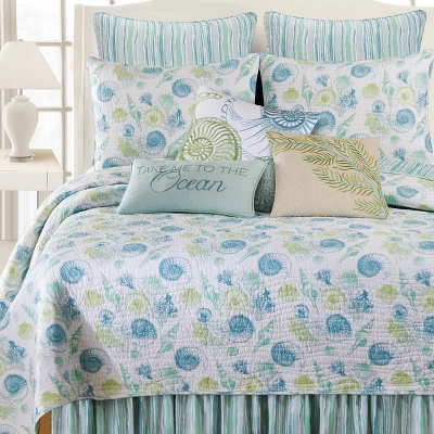 C&F Home 26" X 26" St. Augustine Blue Green Beach Coastal Euro Sham - Image 3
