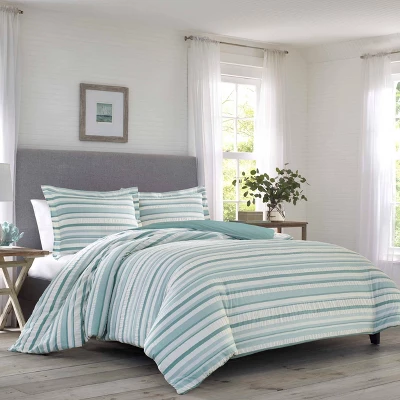Clearwater Cay Reversible Duvet Cover & Sham Set Blue - Tommy Bahama