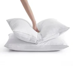 Peace Nest Gusseted Goose Feather Pillows Set Of 2