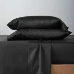 500 Thread Count Washed Supima Sateen Solid Sheet Set - Casalunaâ„¢