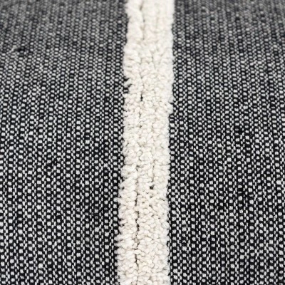 14"x26" Oversized Striped Poly Filled Lumbar Throw Pillow - Rizzy Home - Image 2