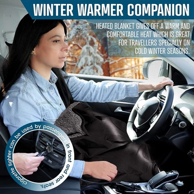 Zone Tech Faux Shearling Fleece Travel Blanket 2 Pack Grey Soft Plush Warm Fuzzy Automotive Cover 59"x43" Great For Winter Home Office And Camping - Image 5