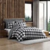 Eddie Bauer Canyon Plaid 7pc Comforter Set Black/White