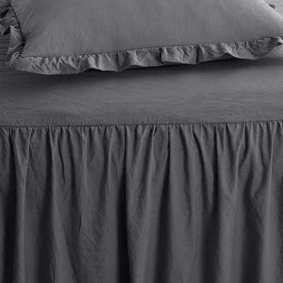 Sweet Home Collection | Microfiber Ruffled Bedspread & Sham Set - Image 3