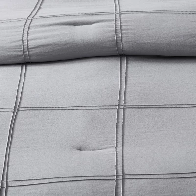 Femi Enzyme Washed Embroidered Comforter Set - Geneva Home Fashion