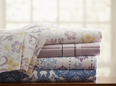 Pointehaven 200 GSM 100% Brushed Cotton Heavy Weight Flannel Printed Or Solid Oversized Duvet Set - Image 2