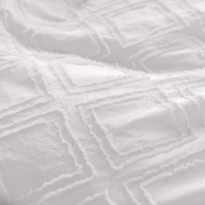 Peace Nest Lightweight Clipped Duvet Cover Set, Geometric Solid Color - Image 6