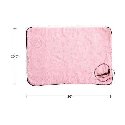 Heated Blanket 2-Pack - USB-Powered Fleece Throw Blankets For Travel, Home, Office, Or Camping - Winter Car Accessories By Stalwart (Pink) - Image 2