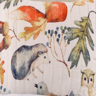 Willow Forest Creatures Perfect Pillow Sham Multicolor By Barefoot Bungalow - Image 3