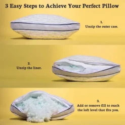 Coop Home Goods The Eden -Â Adjustable Memory Foam Pillow For Cool Sleepers