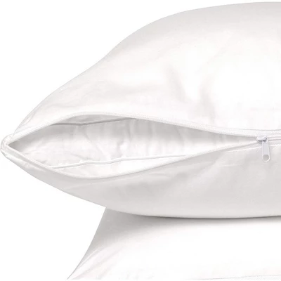 The Grand Zippered Poly/Cotton Pillow Protector Set Of 6 White - Standard - Image 4