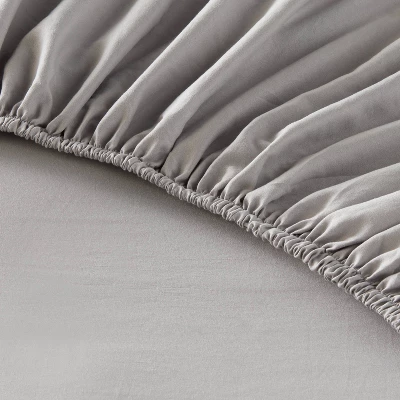 King Garment Washed Microfiber Solid Sheet Set Gray - Room Essentials™ - Image 3