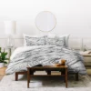Gray Pattern State Marble Duvet Cover - Deny Designs