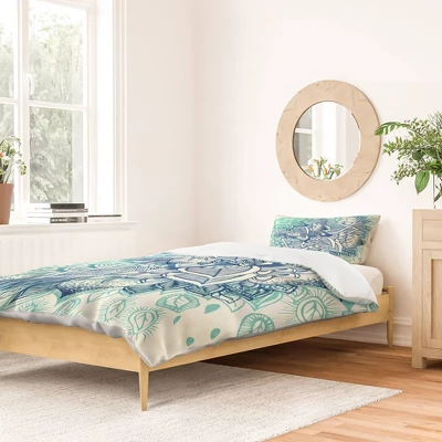 Rosebudstudio Lovely Soul Floral Duvet Cover (King) Blue Floral - Deny Designs