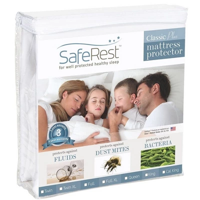 SafeRest Classic Plus Mattress Protector - Waterproof Mattress Cover With Smooth, Breathable Polyester Surface - Vinyl-Free - Image 4