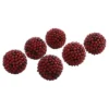 Nearly Natural Set Of 6 Red Berry Ball Red (5")