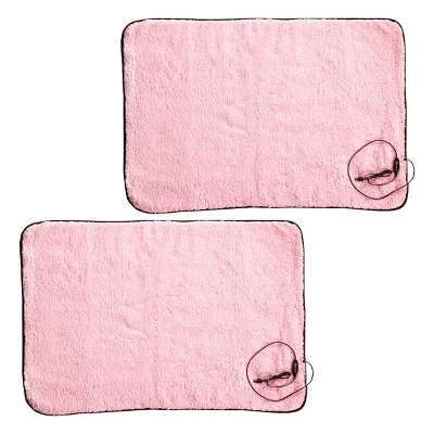 Heated Blanket 2-Pack - USB-Powered Fleece Throw Blankets For Travel, Home, Office, Or Camping - Winter Car Accessories By Stalwart (Pink) - Image 9
