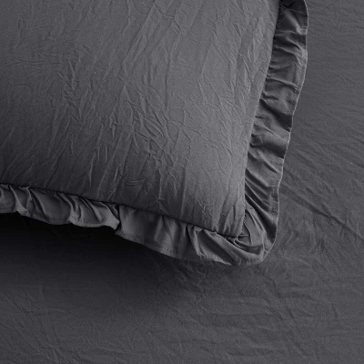 Sweet Home Collection | Microfiber Ruffled Bedspread & Sham Set - Image 4