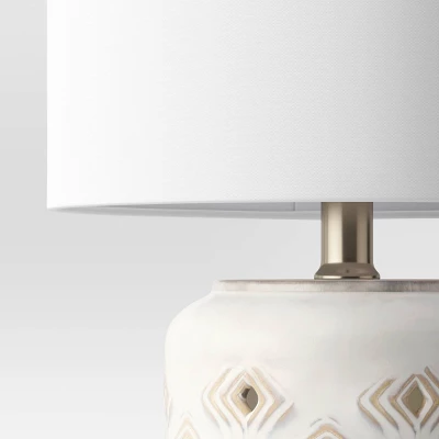 Diamond Cutout Table Lamp With Lit Base - Opalhouse⢠- Image 3