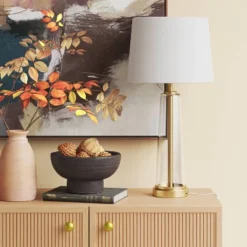 Tapered Fillable Table Lamp With USB (Includes LED Light Bulb) - Thresholdâ„¢