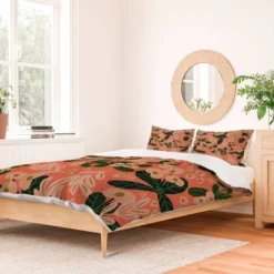 Oris Eddu Poppy Pine Cotton Duvet Set - Deny Designs