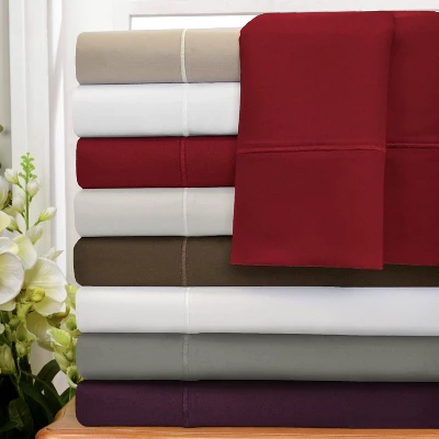 1500 Thread Count Solid Deep Pocket Cotton Luxury Premium Bed Sheet Set By Blue Nile Mills - Image 3