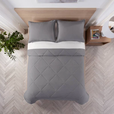 Supersoft Bed In A Bag Reversible Comforter Set - Serta